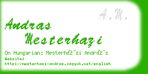 andras mesterhazi business card